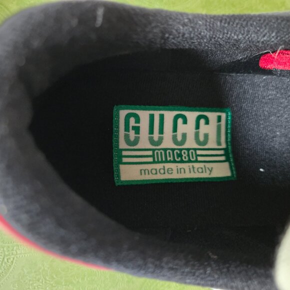 NIB Gucci Mac80 black leather Sneakers G 11.5 US 12-12.5 - Picture 9 of 13